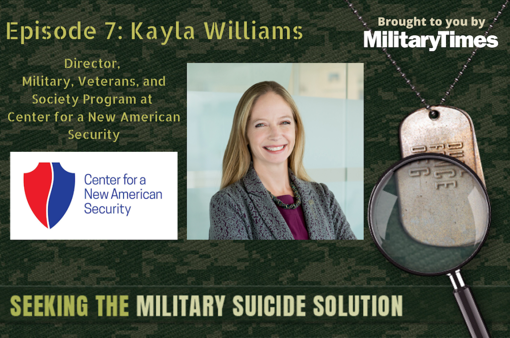 Seeking the Military Suicide Solution Podcast, Episode 7: Kayla Williams