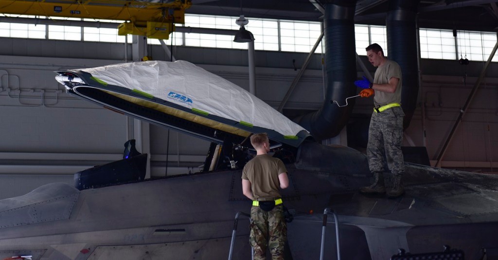 The F-22 is back at Tyndall Air Force Base — well, kind of