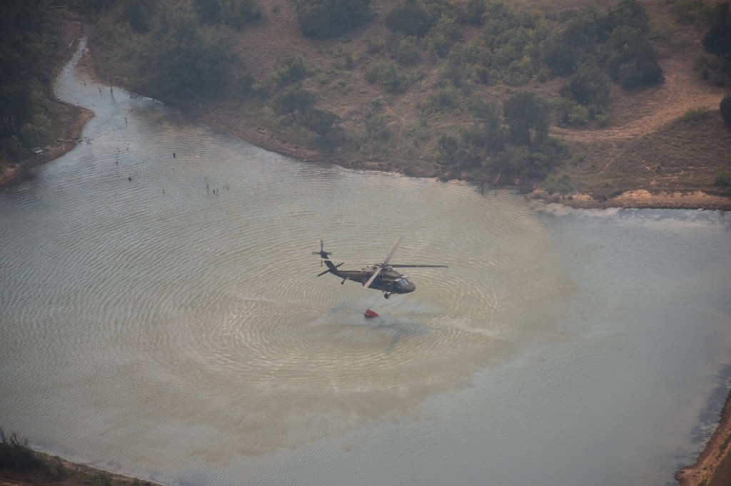 Fort Hood suspends exercises to assist in a different kind of fire fight