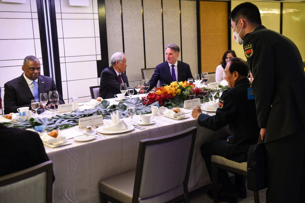 Pentagon chief meets Chinese counterpart for first time in Singapore
