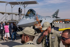Russian stealth jets have arrived in North Africa, as filmed by Algerian potato farmer