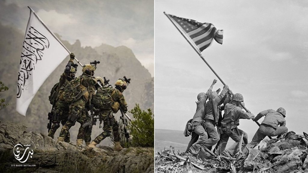 Taliban photo appears to mock Iwo Jima flag raising in latest propaganda push
