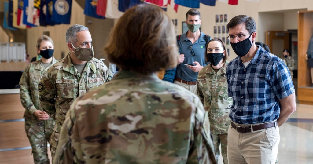 With COVID-19 spiking, Pentagon OKs travel to all states save three
