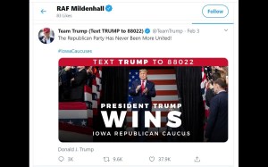 Mildenhall apologizes for political ‘likes’ on social media