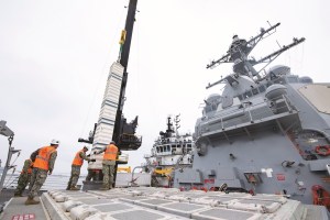 Rearming US Navy ships at sea is no longer an option, but a necessity