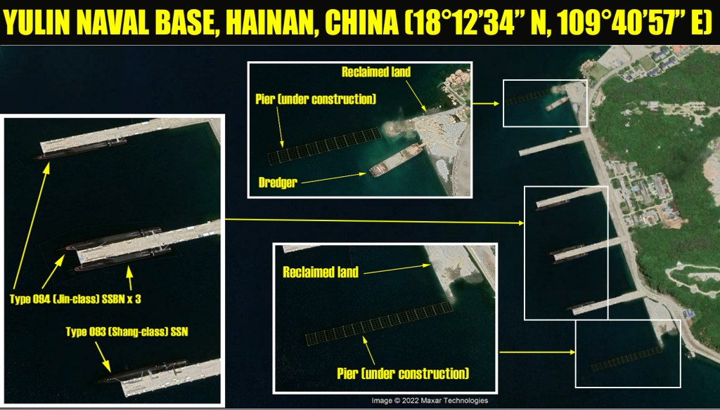 Satellite images reveal Chinese expansion of submarine base