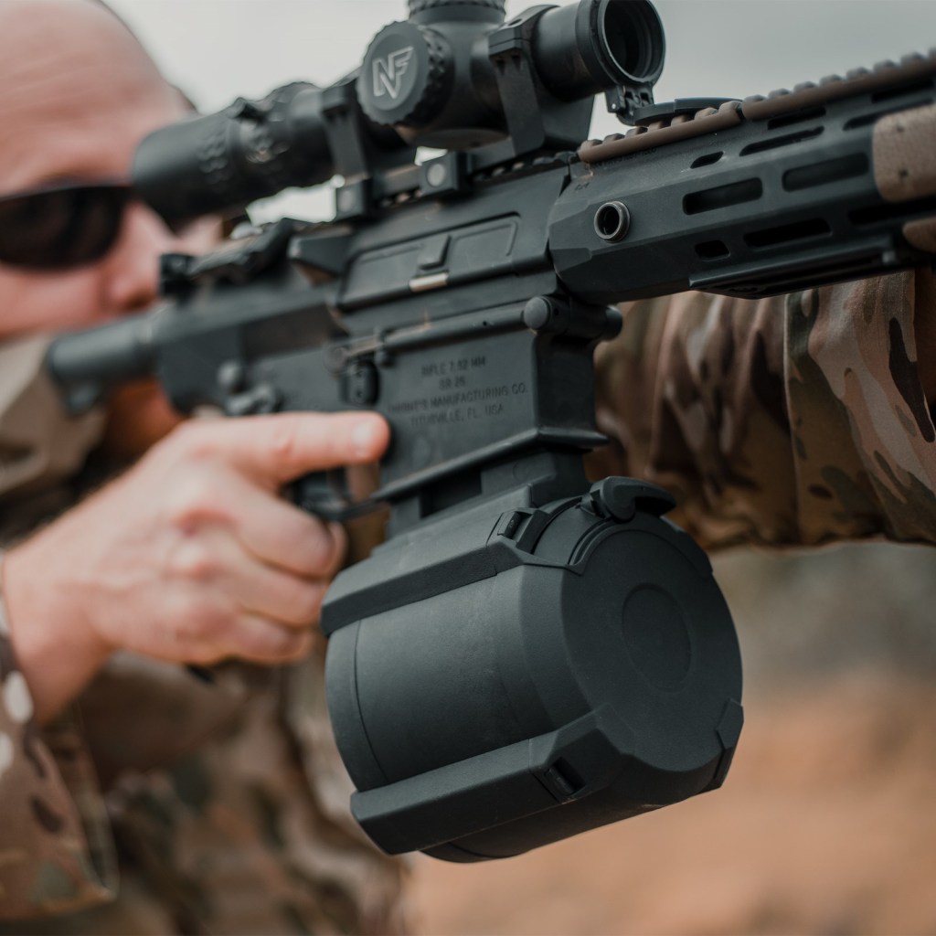 This 50-round drum magazine for 7.62mm could lighten the load for machine gunners