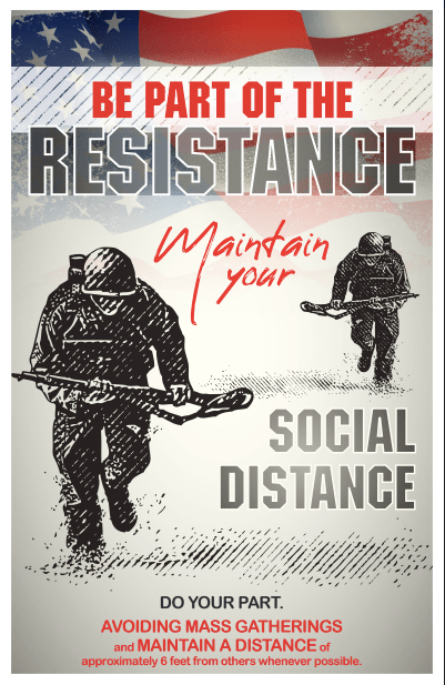 Quantico COVID-19 posters echo World War II and French resistance against Nazi Germany