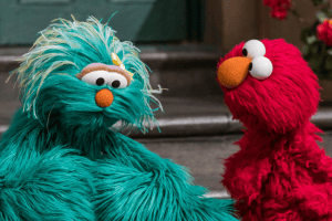 Whether the day is sunny or stormy, Elmo is there for children of the wounded