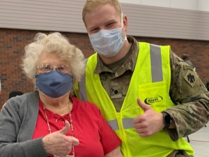 These Guard troops on COVID duty vaccinated their grandmothers