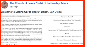 MCRD San Diego’s Facebook suspended after name changed to ‘Church of Jesus Christ of Latter-day Saints’