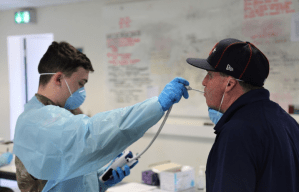 The military has been averaging more than 100 new troops a day with COVID-19