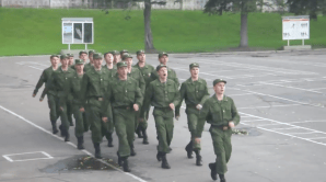 Watch Russian military recruits march while singing ‘Barbie Girl’