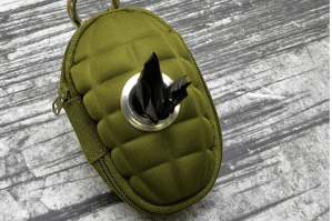 Grenade doggy bag dispenser pulls the pin on your average pooper scooper