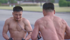 Watch North Korean soldiers obliterate bricks with their heads