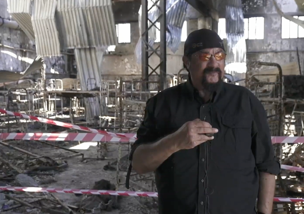Steven Seagal appears in Ukraine, serving as a Russian spokesperson