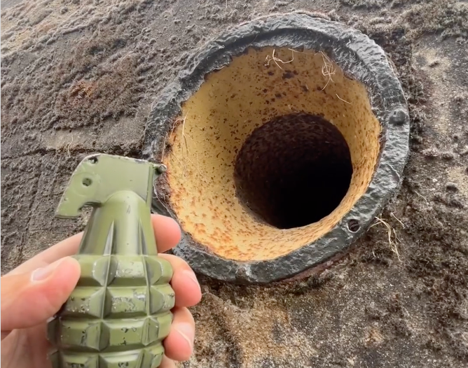 This WWII bunker used fake air vent to return grenade to sender