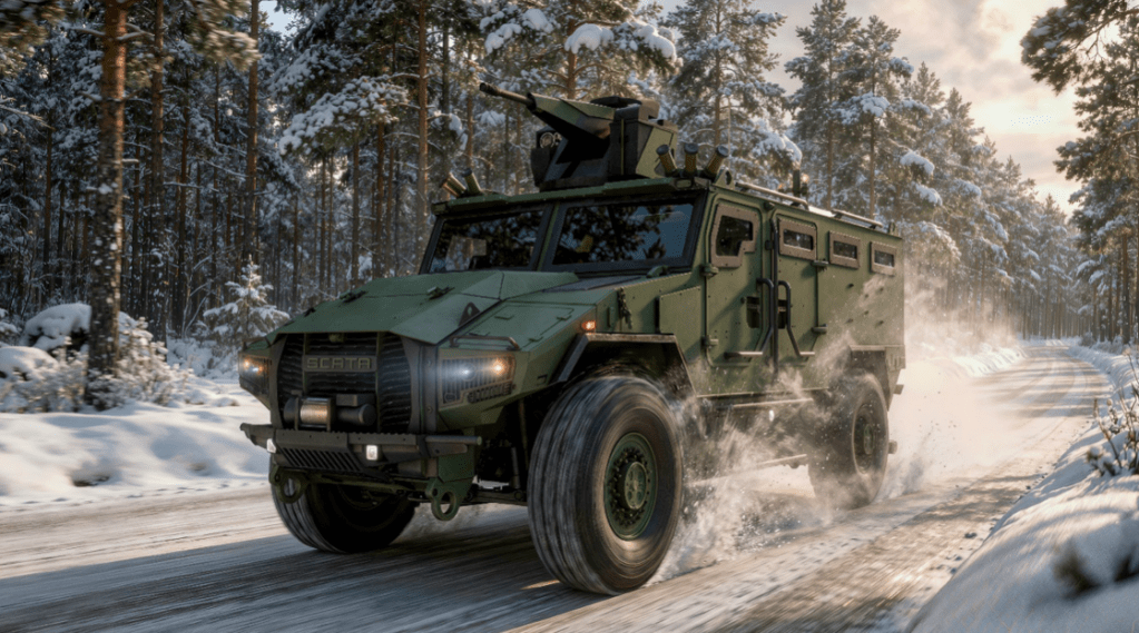 Texelis, Scata team up on medium-heavy vehicle that can do drone defense