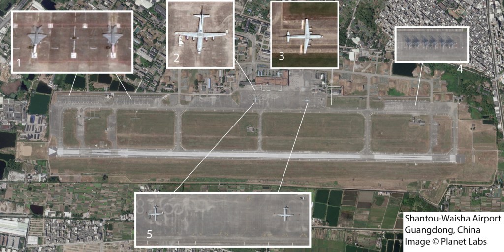 Satellite images show China may be using closed civilian airport to launch Taiwan overflights