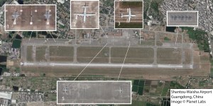 Satellite images show China may be using closed civilian airport to launch Taiwan overflights