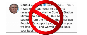 President Trump visits the ‘Marine Core,’ and veterans everywhere facepalm