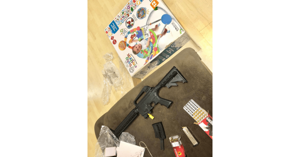 Military couple shocked to find a gun inside the baby shower present they purchased at Goodwill