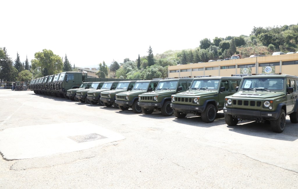 China delivers 100 military vehicles to Lebanon