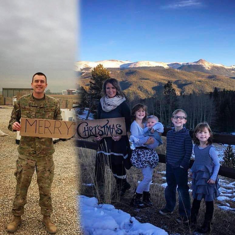 Military wife gets creative for family Christmas photo