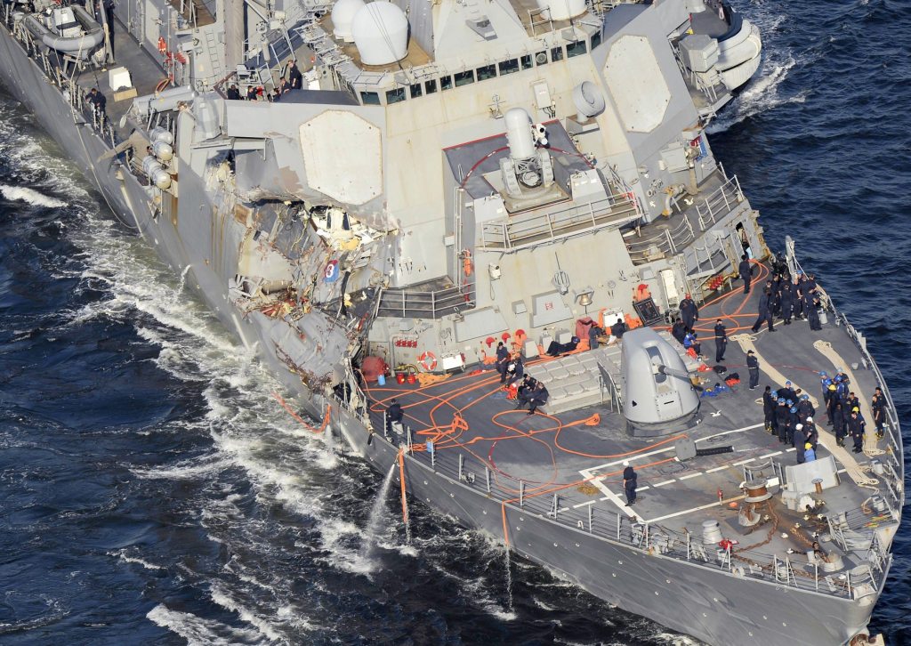 Fitzgerald crew’s ‘heroic efforts’ saved their ship from sinking, admiral says