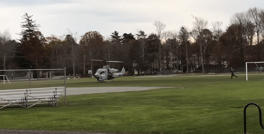 Super Cobra lands on ballfield in Maine ― to pick up Marine’s cellphone