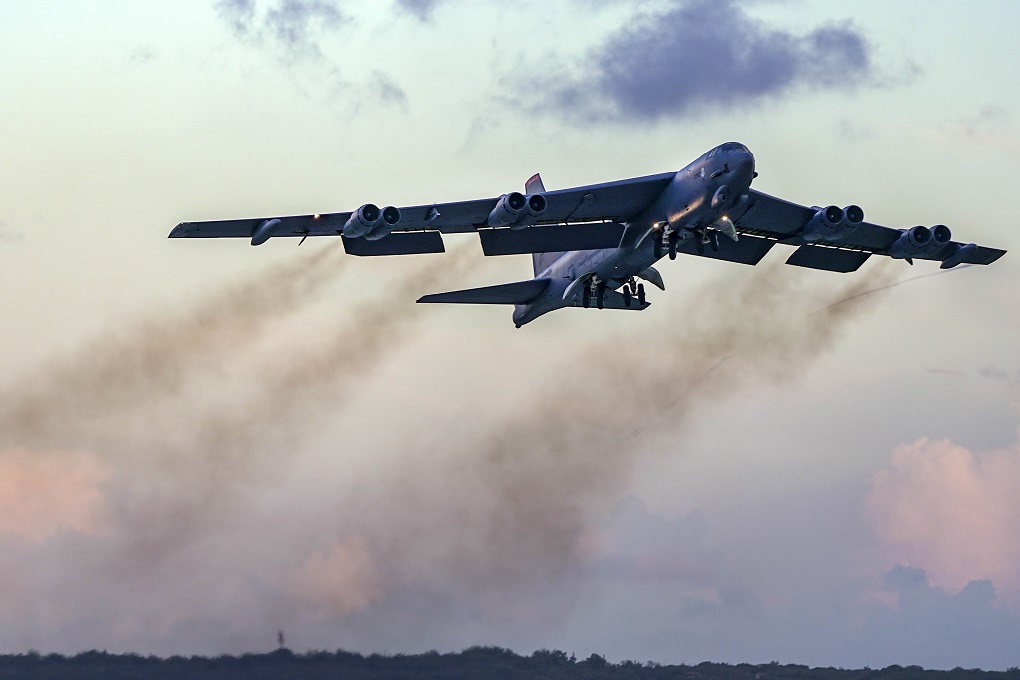 Air Force B-52 crew assists in search for missing sailors off the coast of Guam