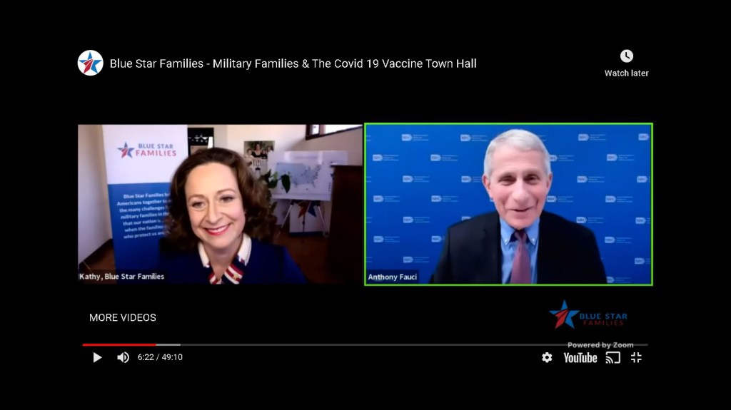 Fauci, first lady, military leaders urge dubious military families to get the facts on COVID-19 vaccine