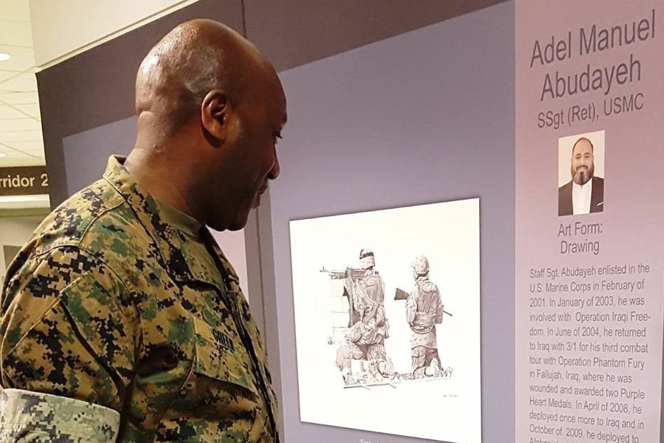 2017 Wounded Warrior Healing Arts exhibit on display at the Pentagon
