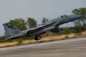 Air Force F-15s conduct joint air policing missions with Bulgaria
