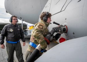 The Air Force is trying out a new kind of tanker: its C-17 cargo plane