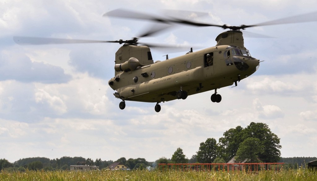 Chinook makes emergency landing, instantly becomes local celebrity