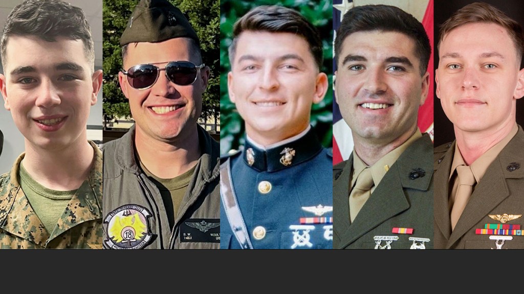 5 Marines who died in helicopter crash in California identified