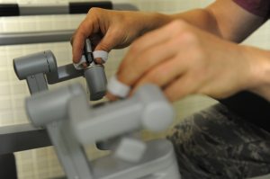 Doctors perform the Air Force’s first robotic surgery