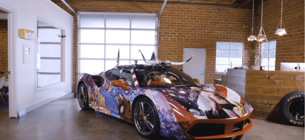 See a Ferrari ‘ruined for America’ — complete with a buff George Washington and a Statue of Liberty with laser eyes