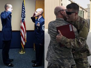 Air Force father, son reunited while deployed