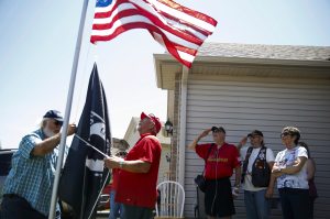 Omaha veterans with disabilities get new flags and flagpoles