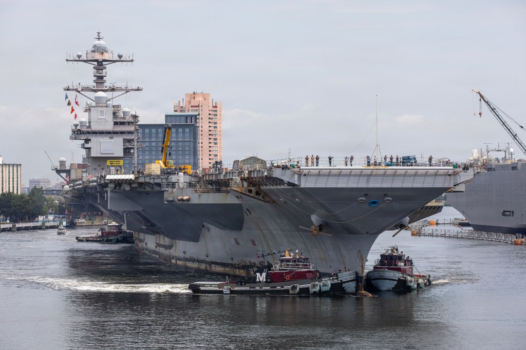 USS Gerald R. Ford to undergo maintenance after onboard fire and plumbing issues