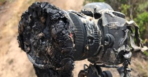 What happens when rocket launch fire and a camera mix