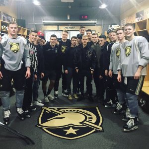 Justin Bieber plays hockey with the Army West Point team