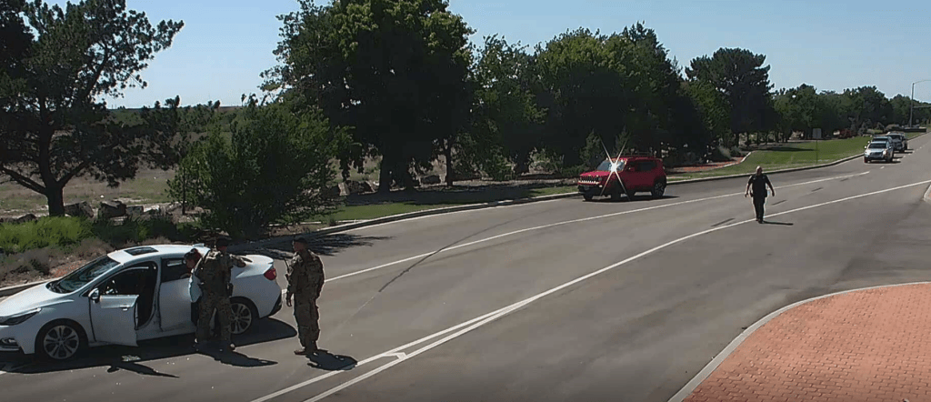 Mountain Home security forces used appropriate force in smashing woman’s car window, review finds