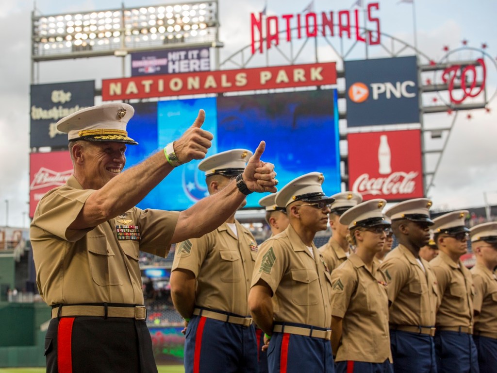 Stationed near DC, or just passing through? How about some free baseball?