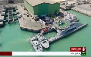 Iran shows off new helicopter-carrying catamaran ship
