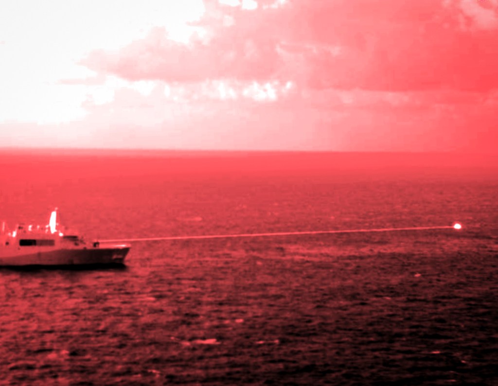 US Navy fires laser weapon in Mideast amid drone boat threat