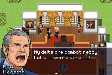Arcade games satirizing Iran war appear at DC War Memorial
