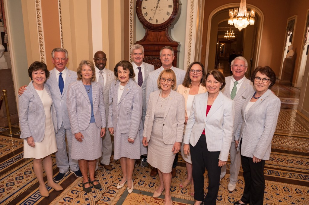 Senators gear up in ‘classy pajamas’ for another seersucker summer
